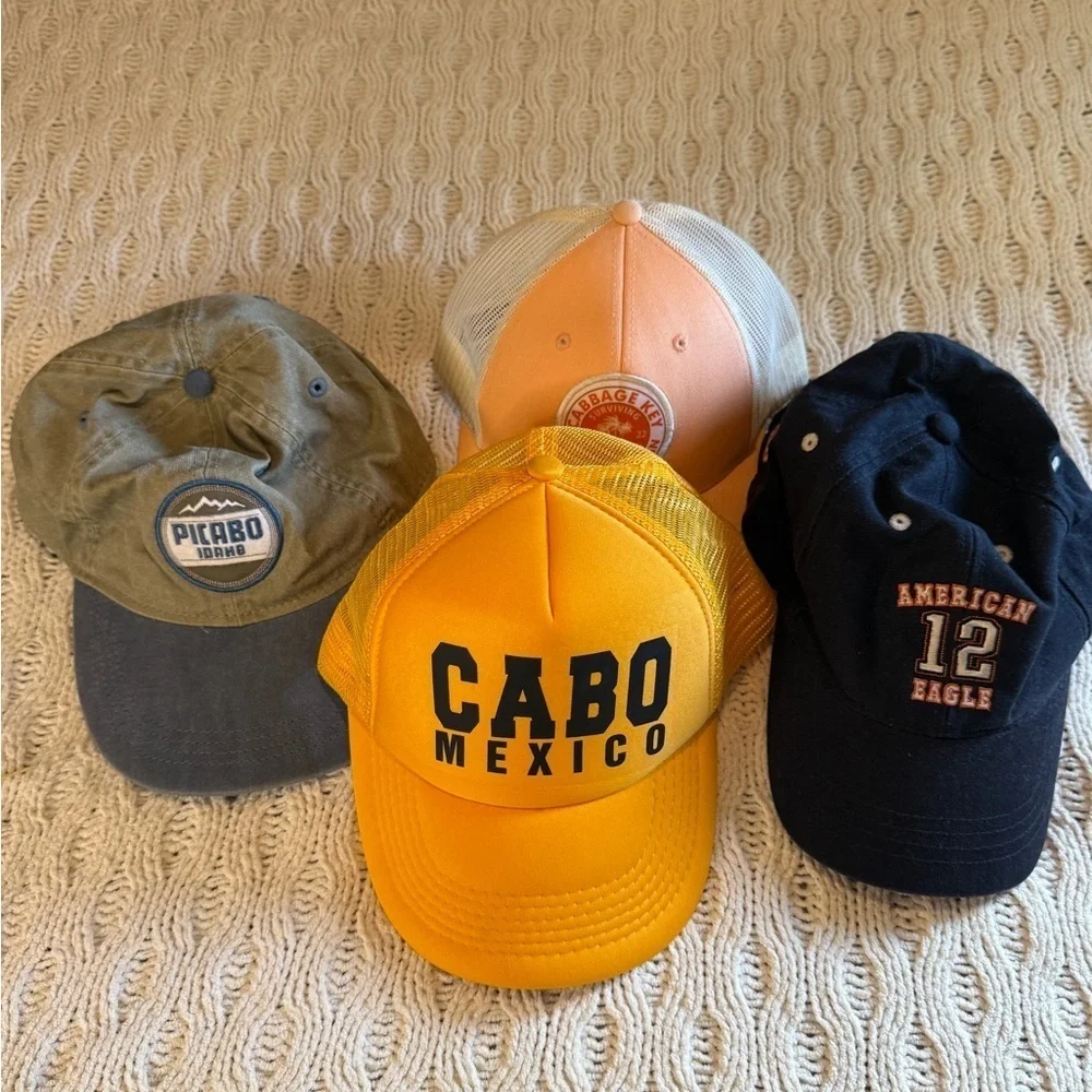 Set of Four Casual Caps